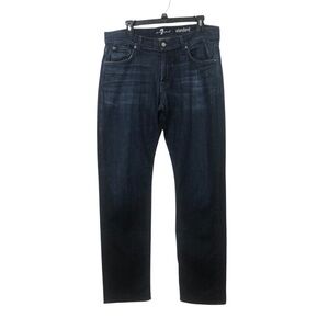 7 For All Mankind Jeans Standard 33 Blue Denim Relaxed Straight Leg classic Mens